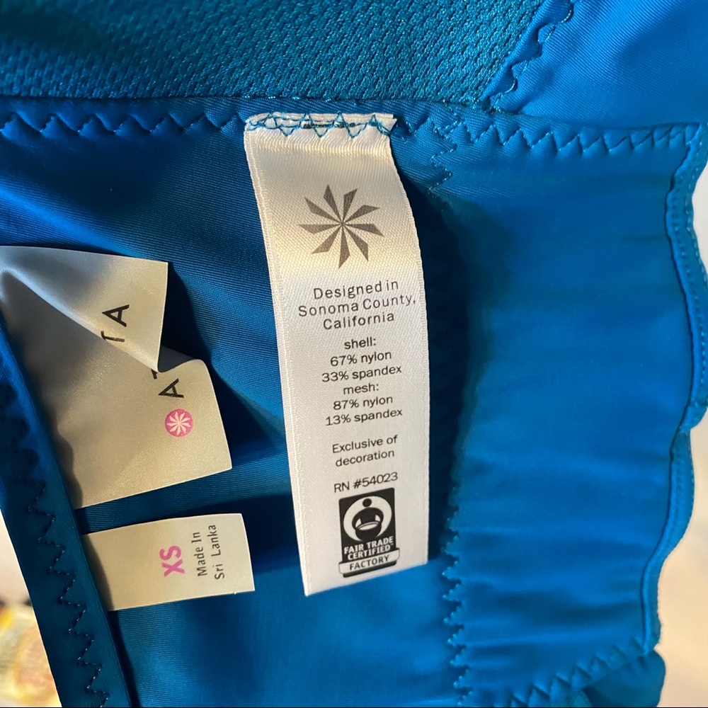 NO OFFERS ATHLETA teal Gigi High Impact sports bra XS - Picture 12 of 14